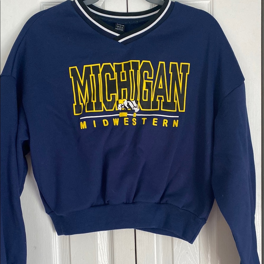 Blue Michigan Midwestern Sweatshirt